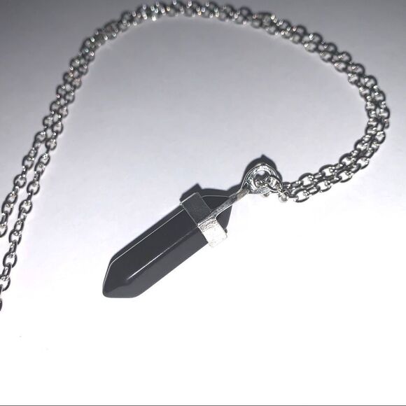 Jewelry - Black Agate pendant Necklace (T2)